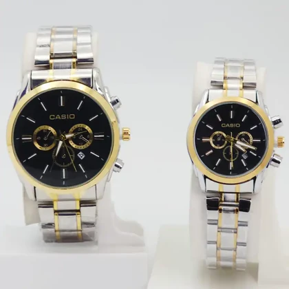 ساعت مچی ست مردانه و زنانه کاسیو Casio سبک 3موتوره و تمام استیل 5594