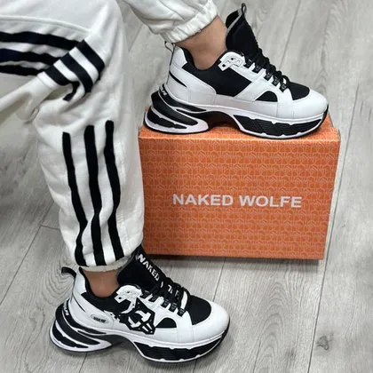 کتانی اسپرت مردانه مدل نیکد ولف NAKED WOLF رنگ مشکی