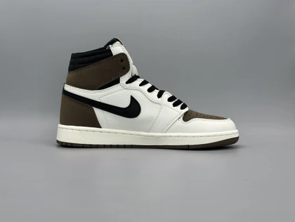 کتانی نایکی جردن1 ترویس پیچ موکا/Nike Air Jordan1 Travis