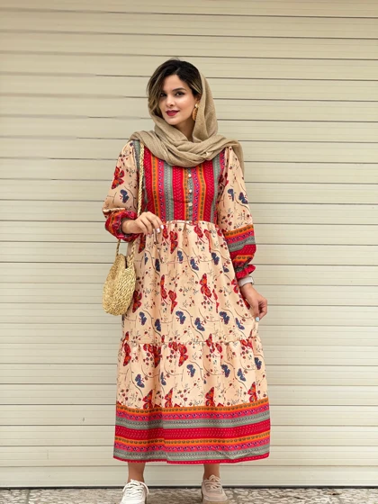 مانتو پیراهنی دکمه دار غزال