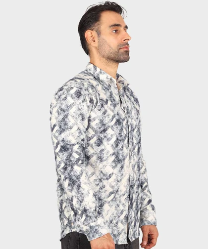 پیراهن پشمی مردانه طرحدار 0187