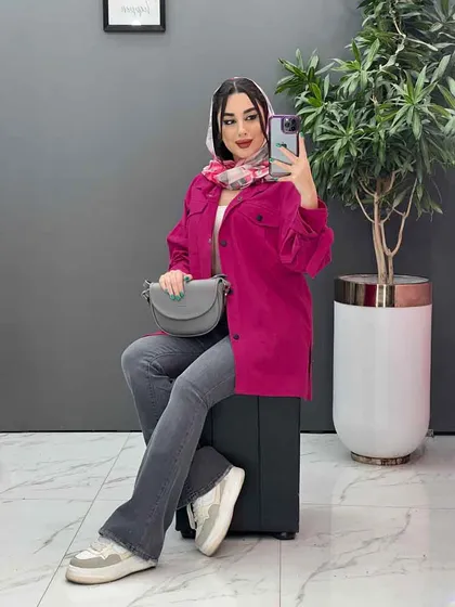 مانتو لینن آستین بند دار