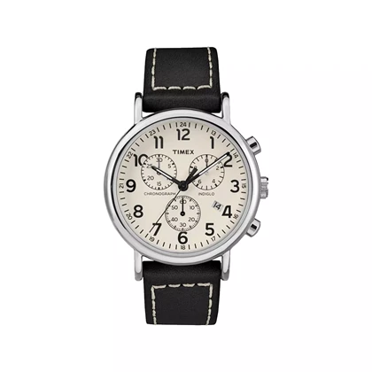 ساعت مچی مردانه تایمکس بند چرم مشکی کرنوگراف TW2R42800