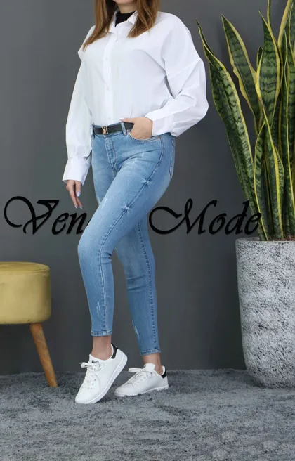 شلوار جین آبی روشن