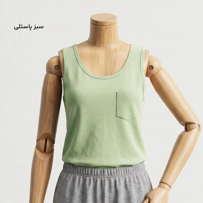 تاپ زنانه یقه گرد تک جیب | آی بولک