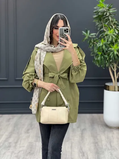 مانتو آستین کش ژیله دار