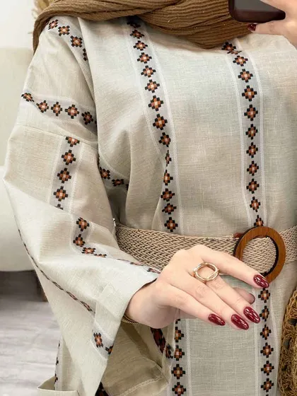 پیراهن جلو بسته دو جیب پیله