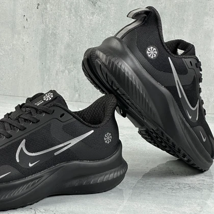 کفش اسپرت کتانی نایک زوم طرح برف تمام مشکی Nike Air Zoom snow کد 275522
