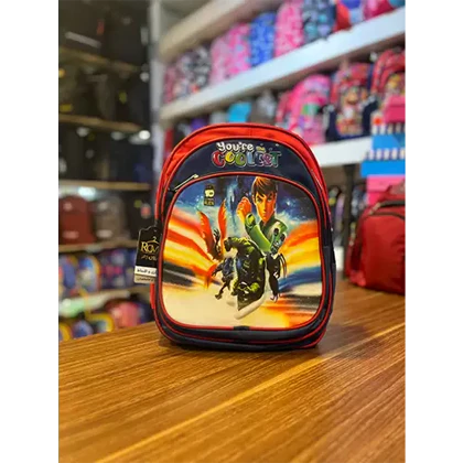 کوله پشتی مدرسه طرح دار سه زیپ