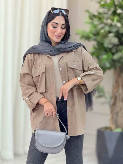 مانتو دو جیب پاکتی محنا