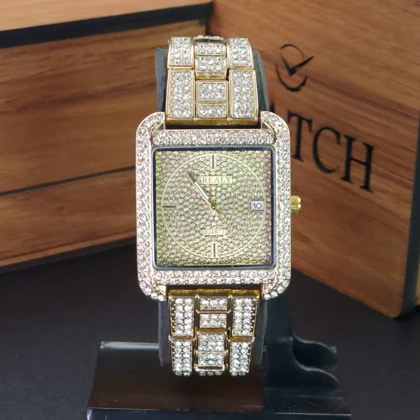 ساعت مچی مردانه و زنانه گریلی فول نگین Grealy با موتور کوارتز