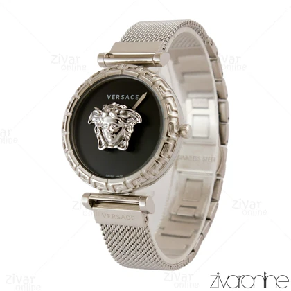 ساعت ورساچه پالازو زنانه سیلور صفحه مشکی 105253