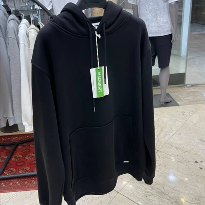 هودی مچینست مشکی ساده بیسیک