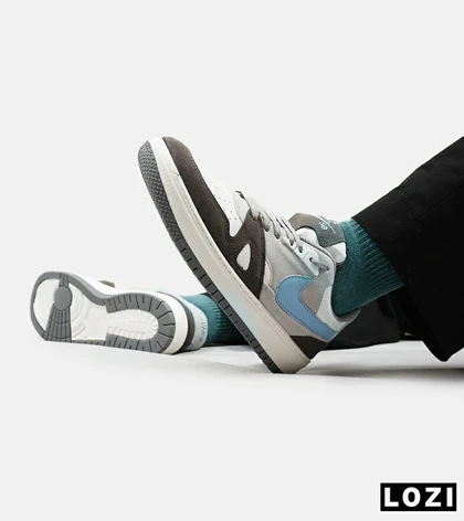 کفش کتانی مردانه طوسی سفید آبی نایک NIKE SB
