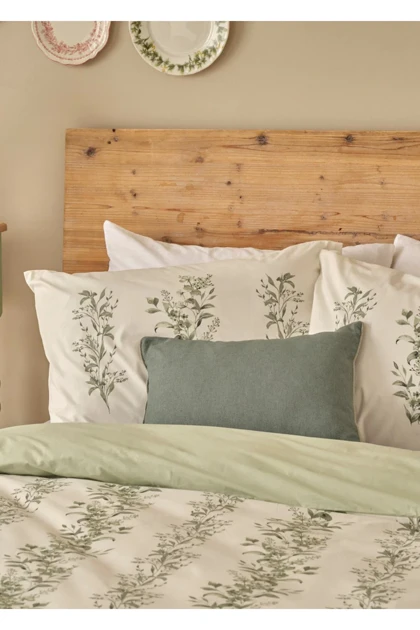 سرویس روتختی یک نفره Bella Maison مدل Julia پنبه - سبز