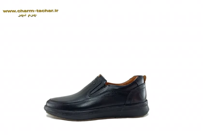 کفش طبی مردانه بدون بند چرم طبیعی کد si105