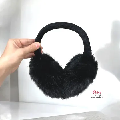 گوش گیر زمستانی زنانه و دخترانه مشکی (تراکم بالا)