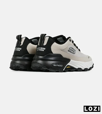 کفش کتانی طبی ورزشی کرم مشکی SKECHERS max protect مدل 7566