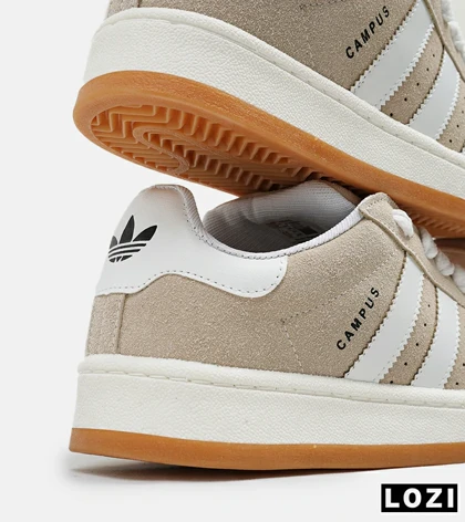 کفش کتانی مردانه و زنانه سفید کرم ADIDAS Campus مدل 5318