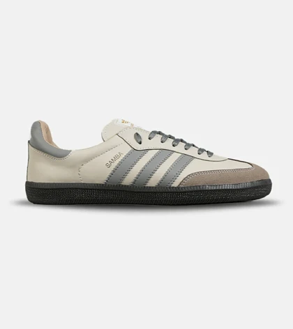 کفش کتانی مردانه و زنانه سامبا کرم طوسی قهوه ای ADIDAS Samba مدل 7296