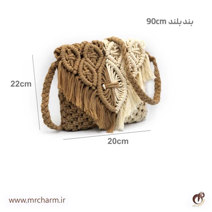 ست صندل و کیف دست بافت زنانه mrc2416-03