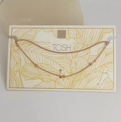 پابند طلایی دو لاین توپی برند TOSH