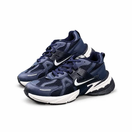 کفش کتانی مردانه بزرگ پا نایکی v2k رنگ سرمه ای Nike V2k