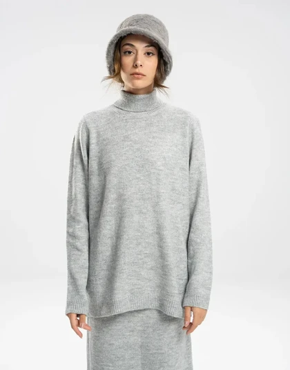 یقه اسکی دامن بافت