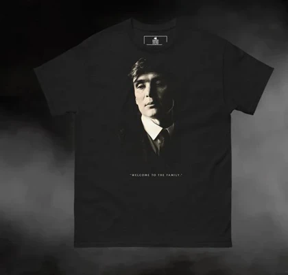 تیشرت کلاسیک پیکی بلایندرز | تیشرت peaky blinders طرح Welcome To The Family کد 111542