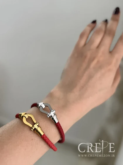 دستبند بافت چرم فرد