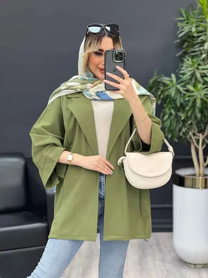 مانتو لینن جیب نما پایین گت