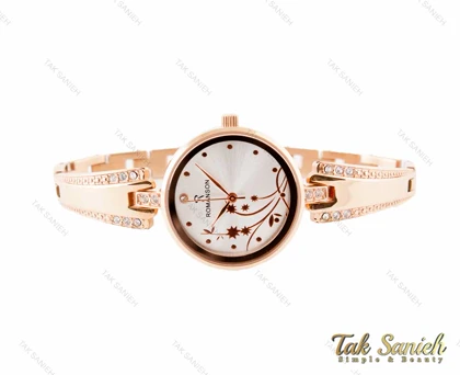 ساعت زنانه رومانسون نگین‌دار رزگلد Romanson-3356-L
