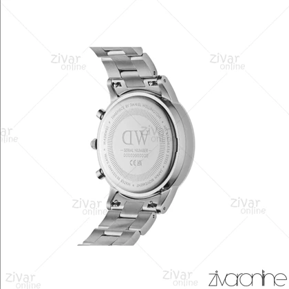 ساعت دنیل ولینگتون آیکونیک لینک مردانه سه موتوره نقره ای سرمه ای 105425