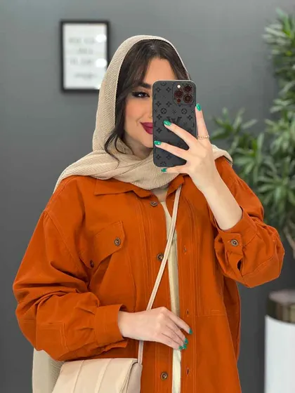 مانتو لینن دو جیب سرآستین پیله