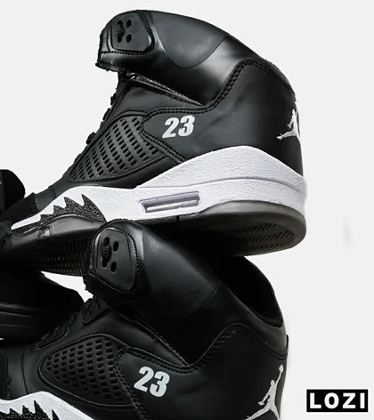 کتانی ساق‌دار زنانه و مردانه مشکی Nike air jordan 5 مدل 6476