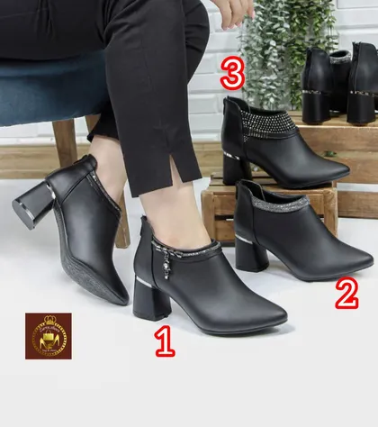 کفش نیم بوت زنانه مجلسی سارینا نگینی