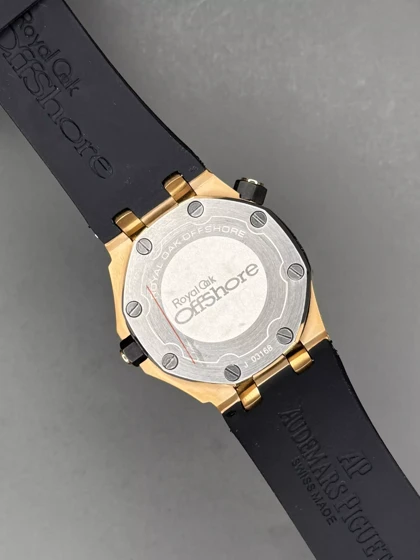 ساعت مچی اودمار پیگه افشور بند مشکی قاب رزگلد Audemars Piguet Offshore