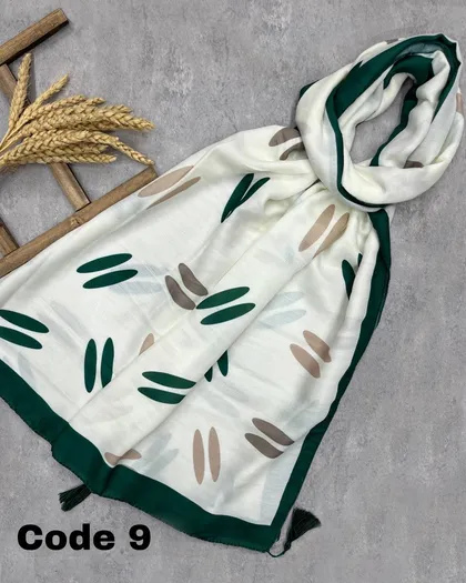 شال نخی میکس سبز 3509