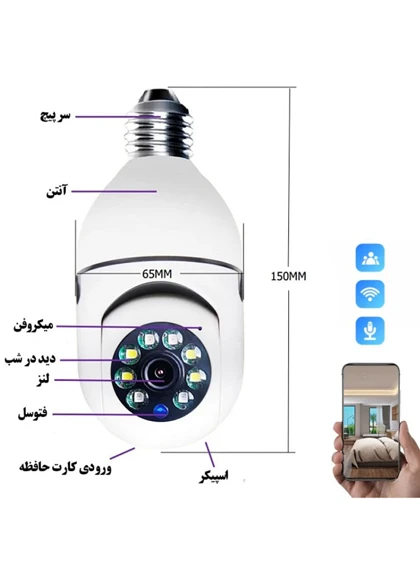 دوربین مداربسته پانوراما مدل V380
