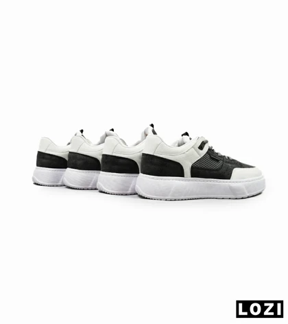 کفش کتانی مردانه سفید طوسی PULL & BEAR