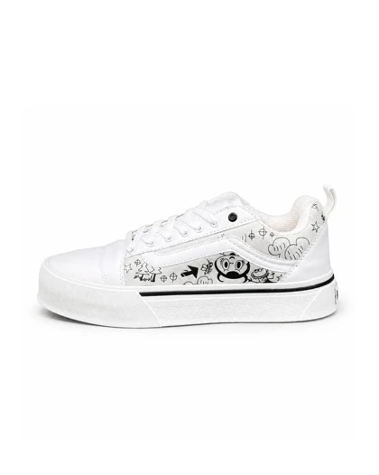 کفش کتانی مردانه ونس اولداسکول کنو کاستوم سفید Vans oldskool Knu