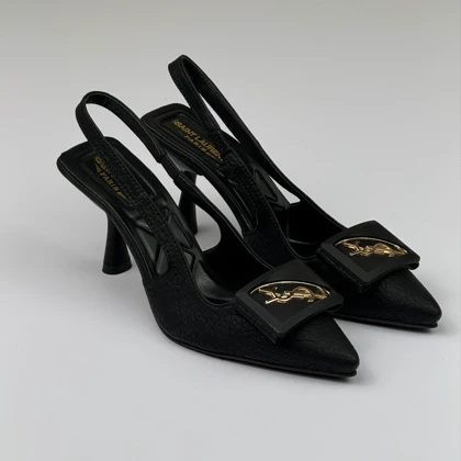 کفش پاشنه‌دار پشت‌باز سگک YSL