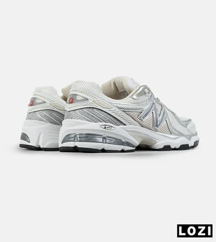 کفش کتانی بزرگ پا سفید طوسی کرم New Balance 860 V.02 مدل 7512