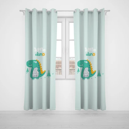 پرده پانچی اتاق کودک برند مینوریا کیدز طرح دایناسور کد p-259