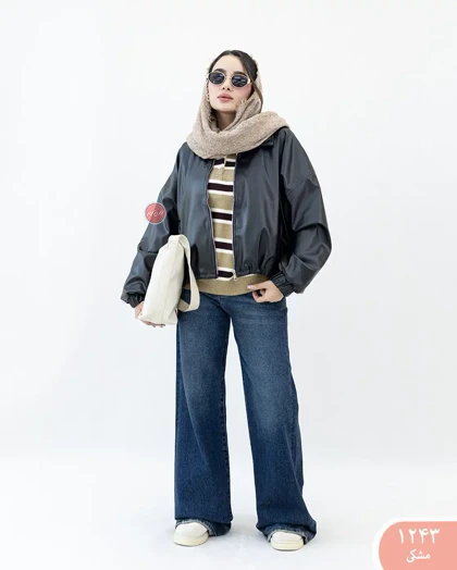 کت چرم یقه ایستاده 1243