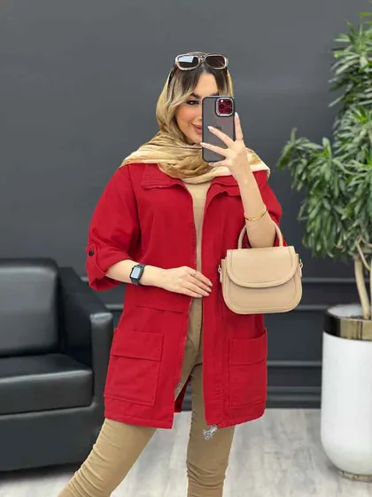 مانتو جلو زیپ پایین گت