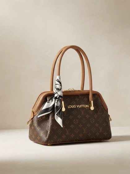 کیف صندوقی LOUIS VUITTON قهوه ای ترند مد