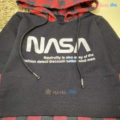 هودی چهار خانه مدل NASA قرمز