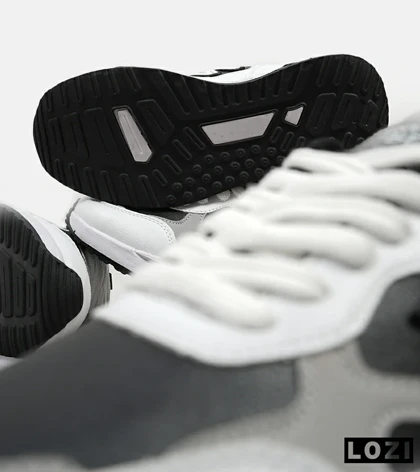 کفش کتانی مردانه سفید مشکی طوسی NEW BALANCE yg niubailun