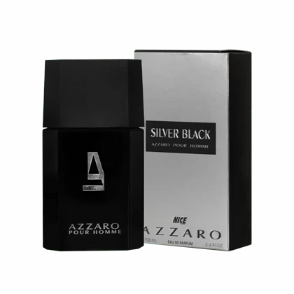 ادوپرفیوم مردانه نایس پاپت Nice مدل آزارو سیلور بلک Azzaro Silver Black حجم 100 میلی لیتر طرح مارک
